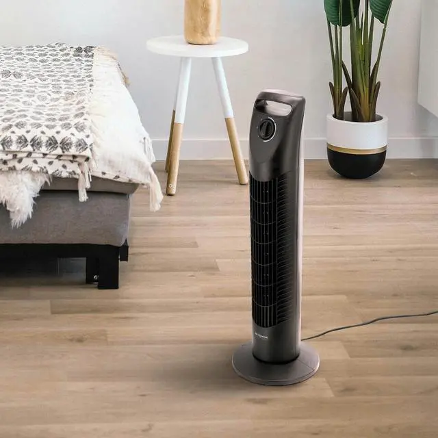 Alt view image 6 of 6 - Air Monster 30 Inch 3 Speed Oscillating Tower Fan in Black
