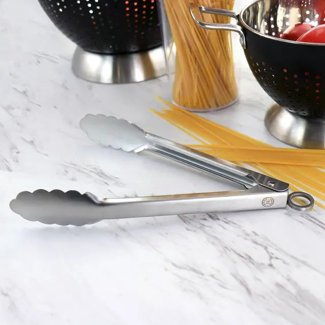 Alt view image 6 of 6 - Martha Stewart Stainless Steel Easy-Lock Tongs