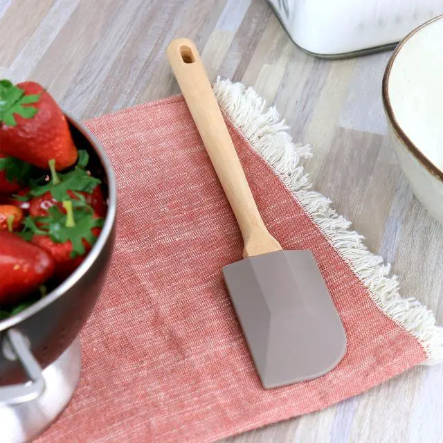 Alt view image 4 of 4 - Martha Stewart Beech Wood Silicone Spatula in Gray