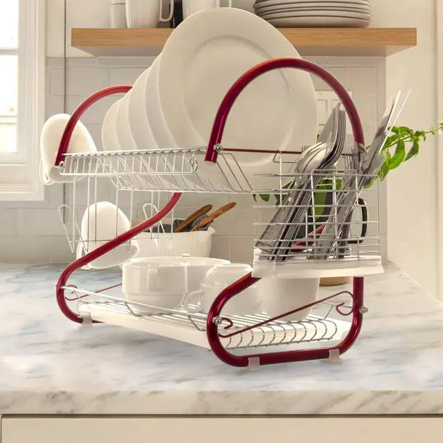 Alt view image 7 of 7 - MegaChef Kitchen Storage & Organization Red Set - Efficient Home & Living Solution for Streamlined Culinary Spaces