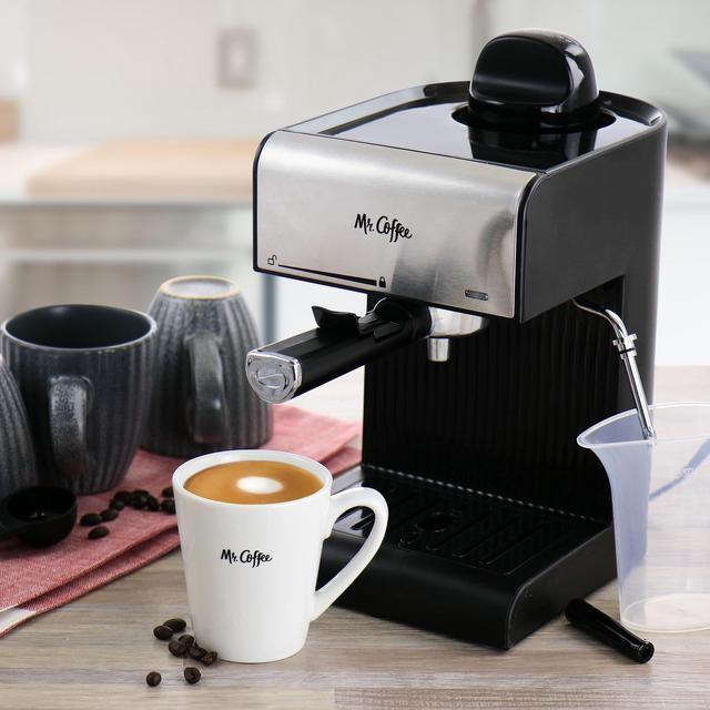 Alt view image 7 of 7 - Mr. Coffee Espresso, Cappuccino and Latte Maker in Black