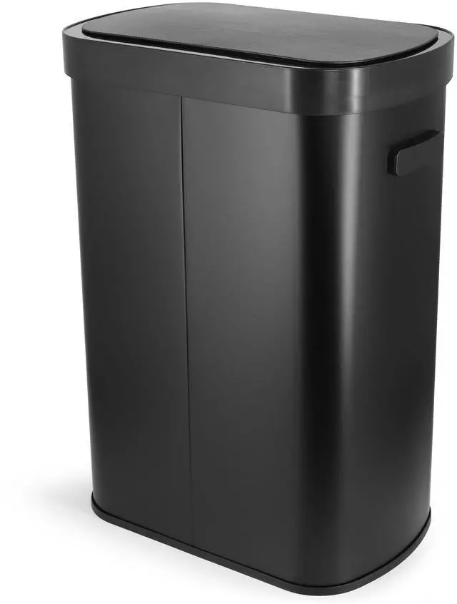 Alt view image 3 of 7 - Elama 13 Gallon Automatic Sensor Hands Free Trash Can in Black