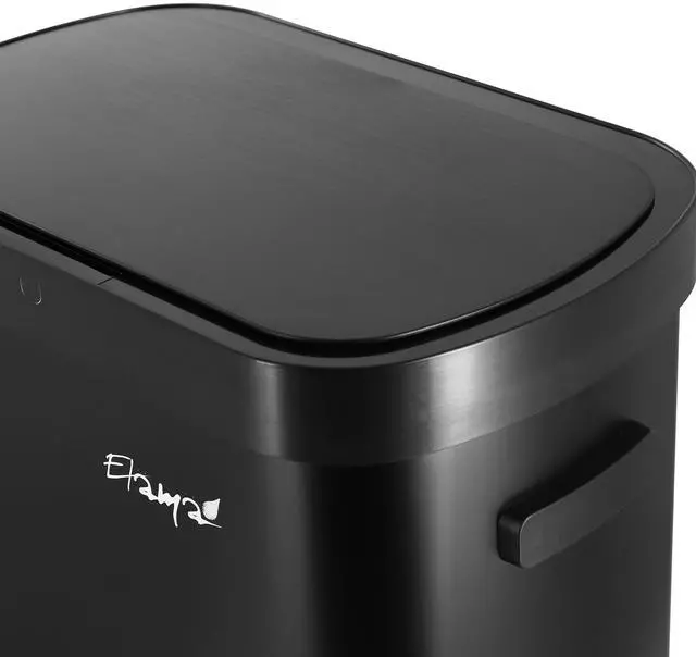 Alt view image 5 of 7 - Elama 13 Gallon Automatic Sensor Hands Free Trash Can in Black