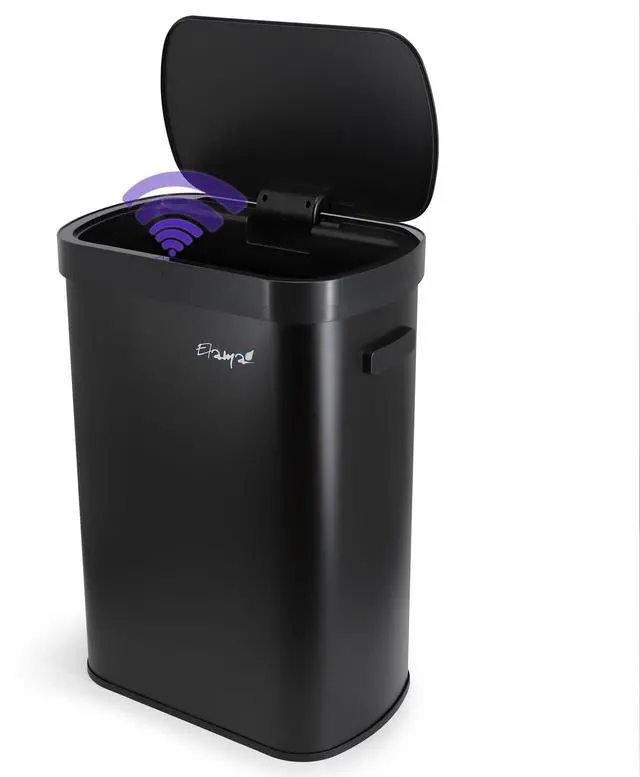 Main image of Elama 13 Gallon Automatic Sensor Hands Free Trash Can in Black