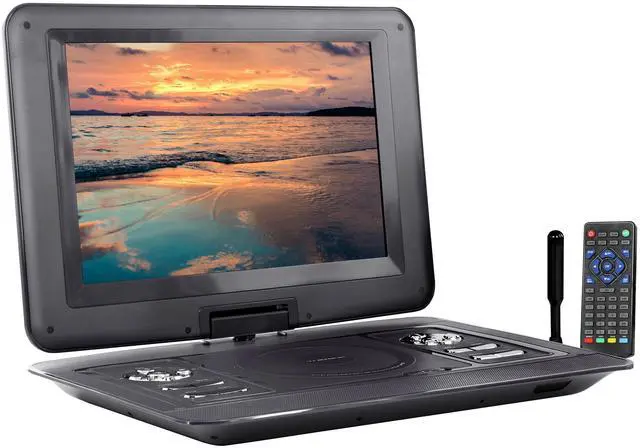 Main image of Trexonic 15.4 Inch Portable TV+ DVD Player with Swivel TFT-LCD Screen and USB,SD,AV,HDMI Inputs