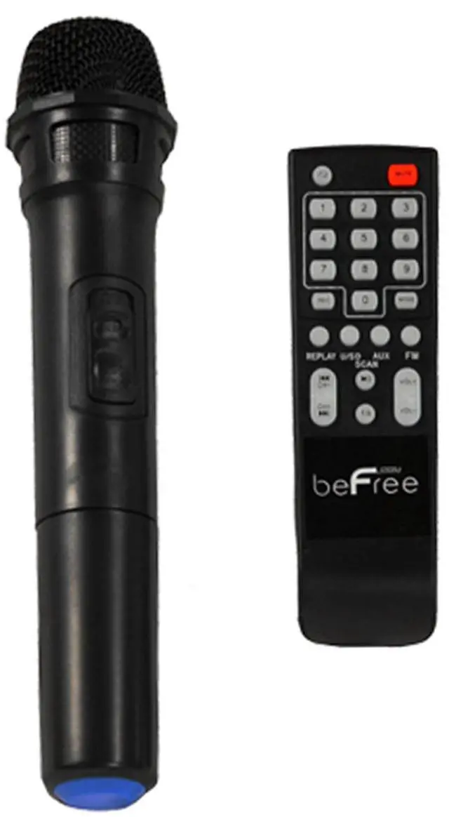 Alt view image 3 of 3 - BeFree Sound Dual 12 Inch Subwoofer Bluetooth Portable Party Speaker With LED Lights, USB/ SD Input,Rechargeable Battery, Remote Control And Wireless Microphone