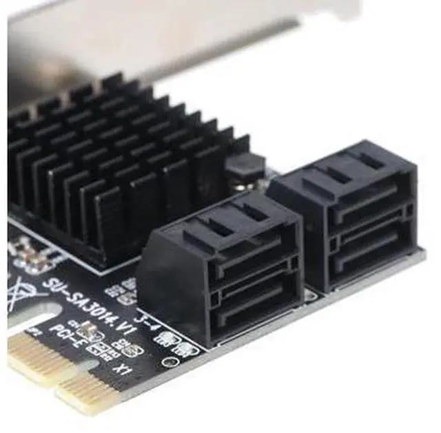 Alt view image 6 of 7 - PCIE to SATA Card PCI-E Adapter PCI Express to SATA3.0 Expansion Card 4Port SATA III 6G for SSD HDD