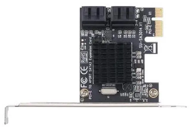 Alt view image 7 of 7 - PCIE to SATA Card PCI-E Adapter PCI Express to SATA3.0 Expansion Card 4Port SATA III 6G for SSD HDD