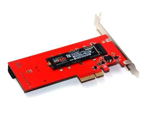 Alt view image 4 of 5 - 3 Interfaces M.2 NVMe SSD NGFF to PCIE X16 Adapter M Key 2x B Key Riser Card Expansion Card Support PCI Express 3.0 4X M2 SATA