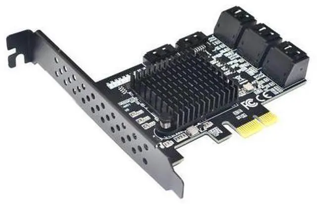 Main image of 88SE9215 Chip 8 Ports SATA 3.0 to PCIe Expansion Card PCI Express SATA Adapter SATA 3 Converter with Heat Sink for HDD PCIE SATA