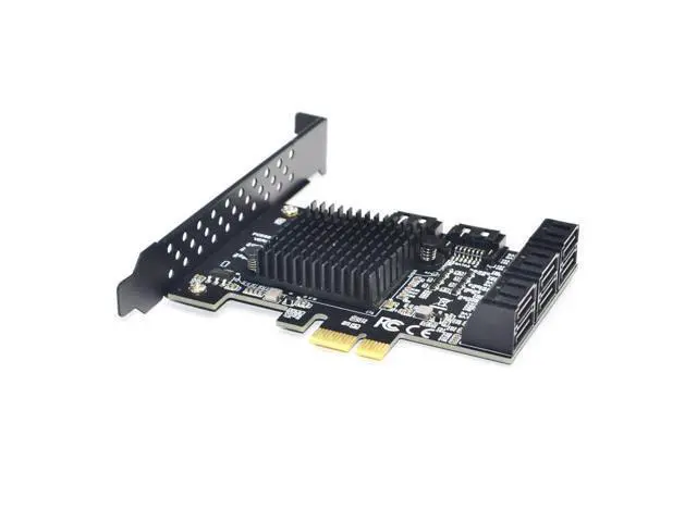 Alt view image 2 of 6 - 88SE9215 Chip 8 Ports SATA 3.0 to PCIe Expansion Card PCI Express SATA Adapter SATA 3 Converter with Heat Sink for HDD PCIE SATA