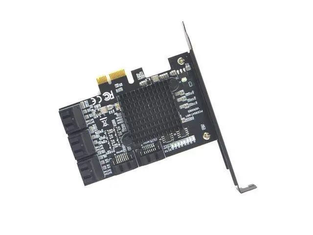 Alt view image 5 of 6 - 88SE9215 Chip 8 Ports SATA 3.0 to PCIe Expansion Card PCI Express SATA Adapter SATA 3 Converter with Heat Sink for HDD PCIE SATA