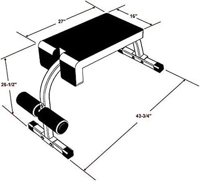 Alt view image 5 of 5 - Deltech Fitness Fixed Sit-up Bench / Slant Board (DF408)