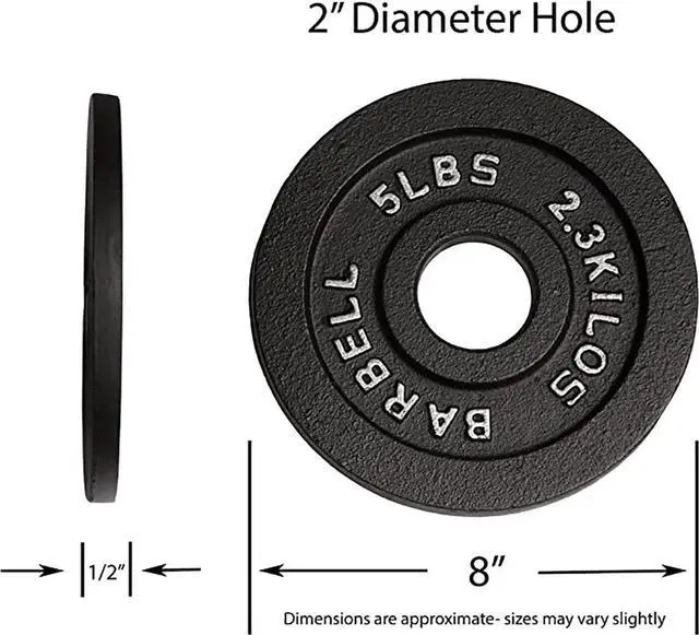 Alt view image 2 of 2 - 5 lb. Olympic Weight Plates (OP-005) by Deltech Fitness)