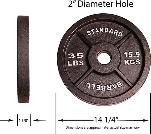 Alt view image 2 of 2 - 35 lb. Olympic Weight Plates (OP-035) by Deltech Fitness