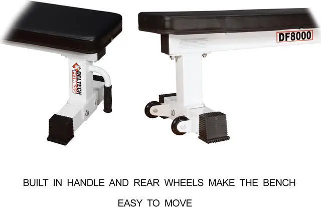Alt view image 4 of 7 - Deltech Fitness DF8000 - 1000 LBS Capacity Exercise Back Bench Fitness Station for Strength Training- Dumbbell Training