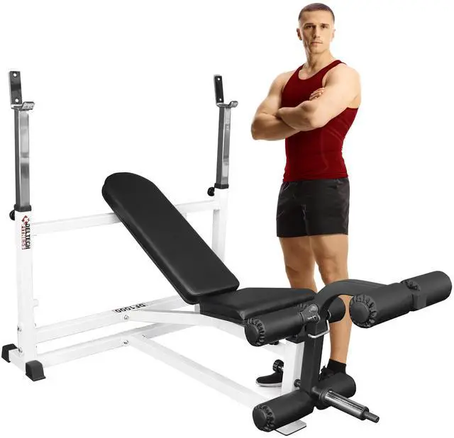 Alt view image 4 of 7 - Deltech Fitness Olympic Weight Bench (DF1000)