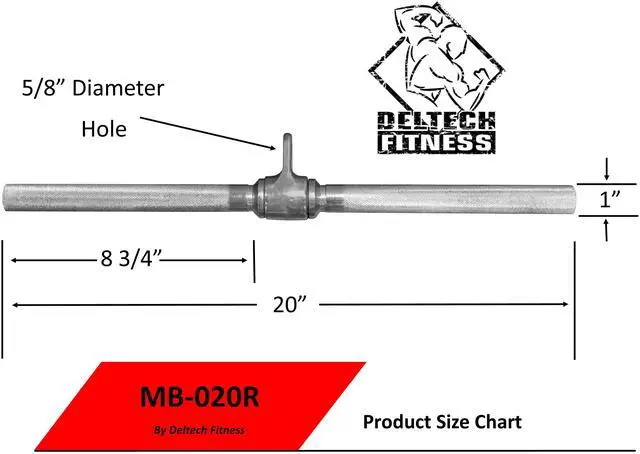 Alt view image 5 of 5 - Deltech Fitness Chrome Row Bar (MB-020R)