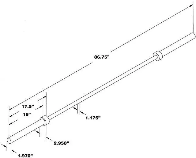 Alt view image 4 of 4 - Deltech Fitness 7' Chrome Olympic Bar