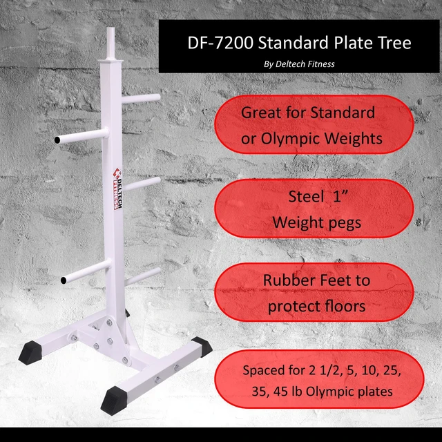 Alt view image 2 of 5 - Deltech Fitness Heavy-Duty Pro Standard Weight Tree (DF7200)