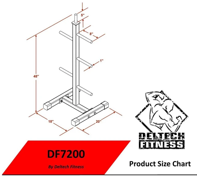 Alt view image 5 of 5 - Deltech Fitness Heavy-Duty Pro Standard Weight Tree (DF7200)