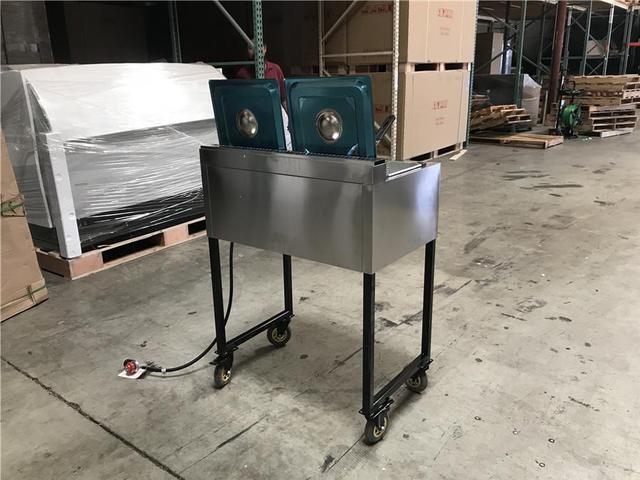 Alt view image 4 of 4 - 7 gallon Commercial Propane Deep Fryer NEW Double Deep Fryer Portable Cart Propane/Gas Use Stainless Steel Model FY20