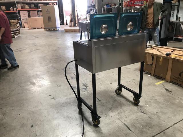 Alt view image 3 of 4 - 7 gallon Commercial Propane Deep Fryer NEW Double Deep Fryer Portable Cart Propane/Gas Use Stainless Steel Model FY20