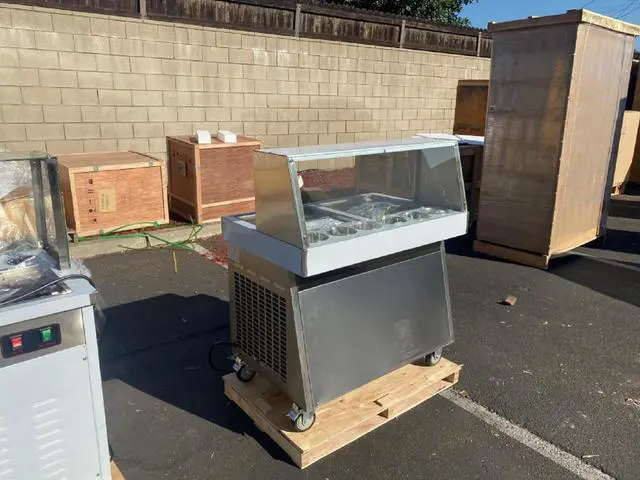 Alt view image 2 of 3 - New 36" Double Pan Thai Fried Ice Cream Station ET-360FS-2