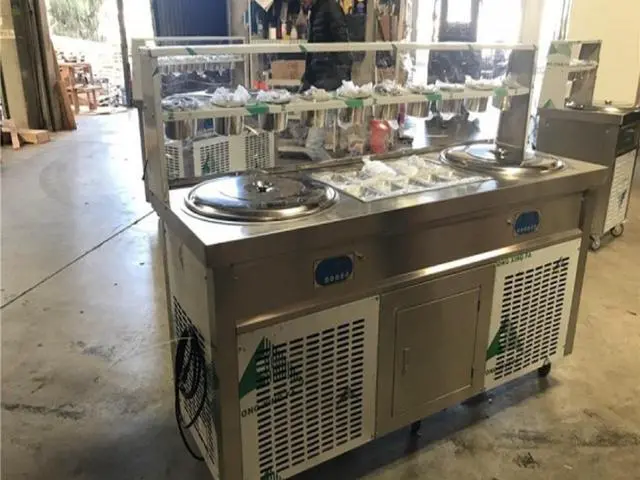 Main image of New Two Pan Ice Cream Roll Machine FI92