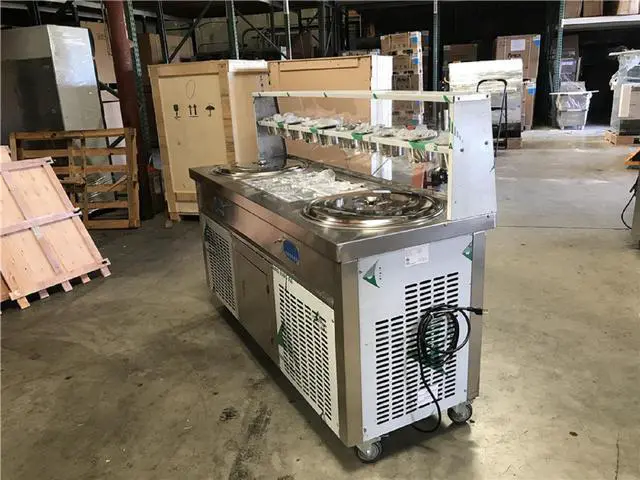Alt view image 3 of 3 - New Two Pan Ice Cream Roll Machine FI92