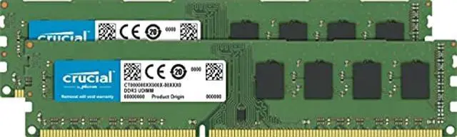 Alt view image 3 of 11 - Crucial 16GB (2 x 8GB) 240-Pin DDR3 SDRAM DDR3L 1600 (PC3L 12800) Desktop Memory Model CT2K102464BD160B