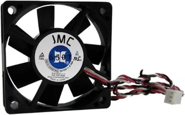 Alt view image 2 of 2 - high speed 60mm computer heatsink's fan replacement: jmc 6015-12hb or nmb 2406gl-04w-b59