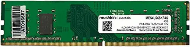 Alt view image 2 of 4 - Mushkin 4GB (1X4) Essentials DDR4 2666MHz PC4-2666 288-Pin Desktop Memory Model MES4U266KF4G