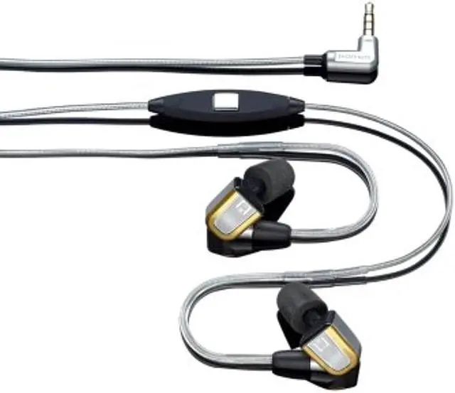Alt view image 5 of 5 - Ultrasone Ultrasone IQ 2-Way High Performance In Ear Headphones with Microphone, Remote Control, and Leather Case