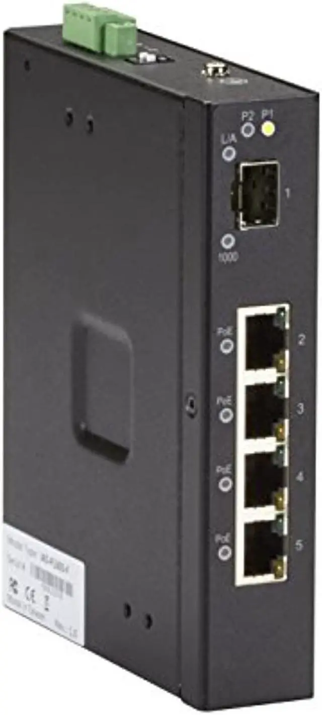 Alt view image 3 of 7 - BLACK BOX LIE401A GIGABIT ETHERNET (1000-MBPS) EXTREME TEMPERATURE POE SWITCH - (4) 10/100/1000-MB