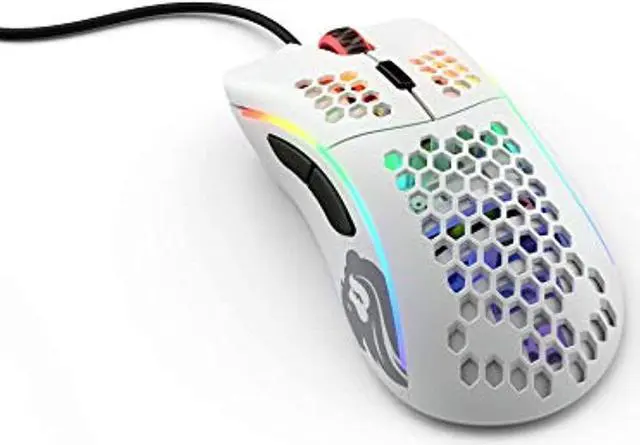 Alt view image 5 of 20 - Glorious Model D Matte White Wired Gaming Mouse