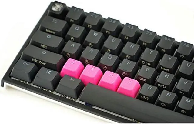 Main image of tai-hao rubber gaming keycaps zxcv - neon pink