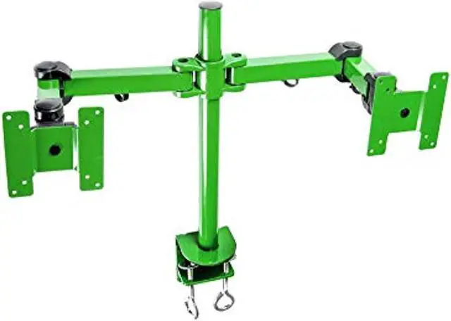 Alt view image 4 of 4 - MonMount Dual LCD Monitor Stand Desk Clamp Holds Up to 24-Inch LCD Monitors, Green (LCD-194G)
