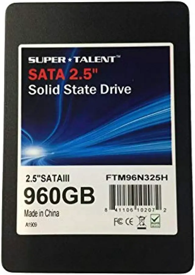 Alt view image 6 of 7 - Super Talent 960GB TeraNova 2.5 inch SATA3 Solid State Drive MLC Model FTM96N325H