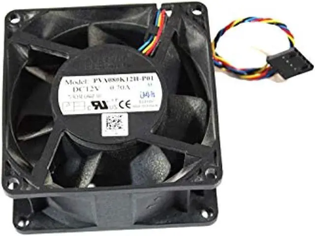 Alt view image 3 of 3 - genuine foxconn computer cooling case fan dc12v .70a 71.5cfm 4wire 80mm x 80mm x 38mm pva080k12hp01 0g944p