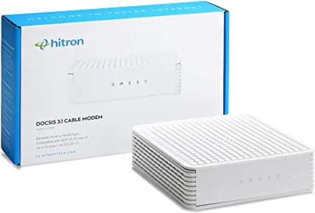 Alt view image 8 of 8 - Hitron DOCSIS 3.1 Cable Modem (DOCSIS 3.1 Modem), 6 Gbps Max Speed | Approved for Comcast Xfinity Gigabit and Charter Spectrum | White (1 Gbps Ethernet Port)| CODA