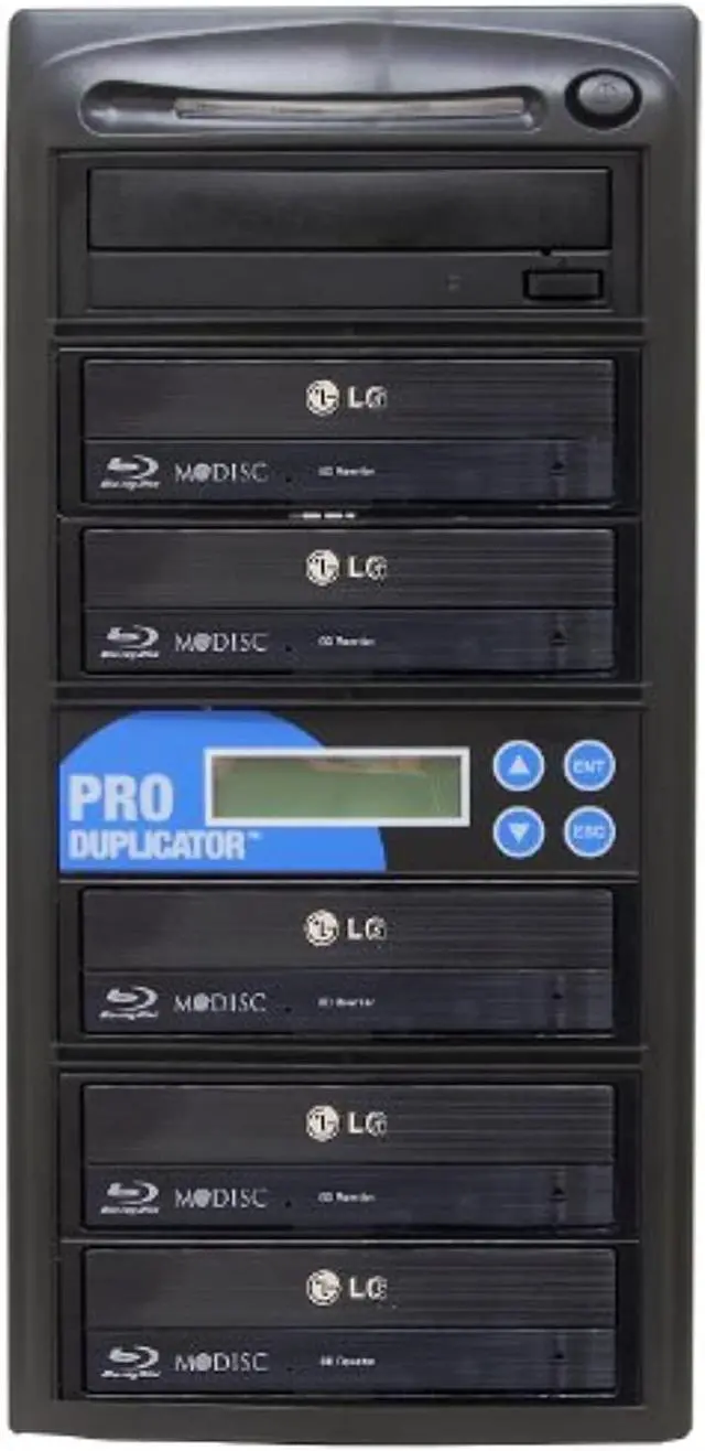 Alt view image 7 of 7 - Produplicator 1 to 5 Blu-ray BD BDXL M-Disc CD DVD Duplicator - Standalone Copier Duplication Tower