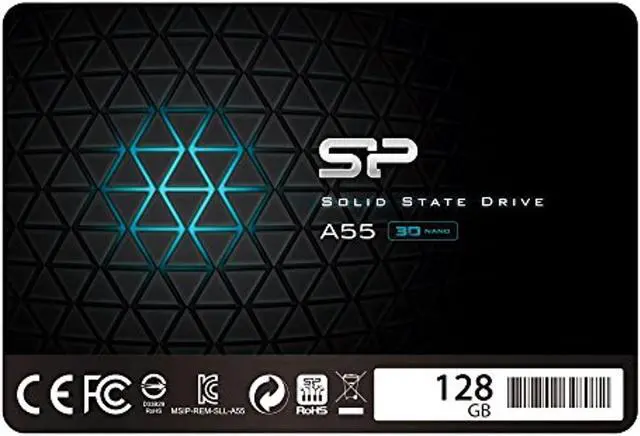 Main image of Silicon power 128GB SSD 3D NAND A55 SLC Cache Performance Boost SATA III 2.5" 7mm (0.28") Internal Solid State Drive