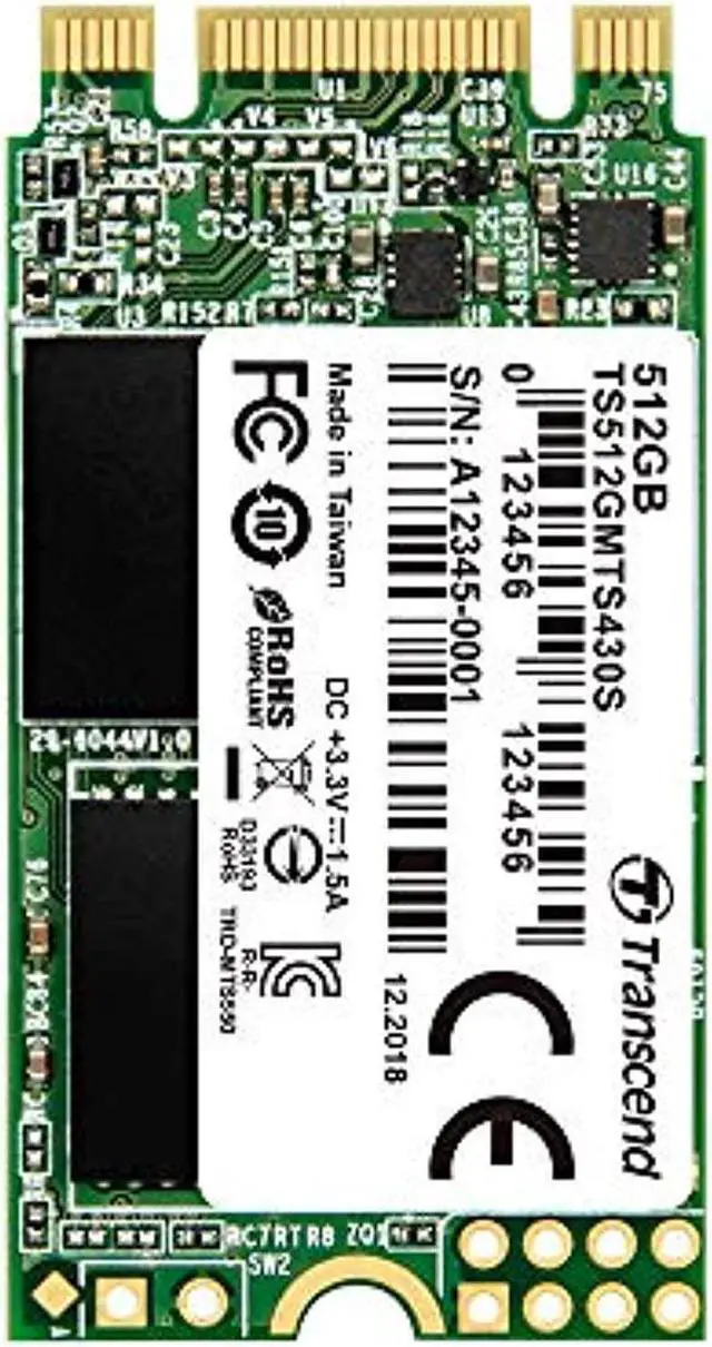 Alt view image 4 of 17 - transcend 512gb sata iii 6gb/s mts430s 42 mm m.2 ssd solid state drive ts512gmts430s