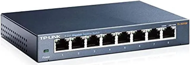 Main image of tp-link tl-sg108 gigabit-switch, 8-port, unmanaged - schwarz