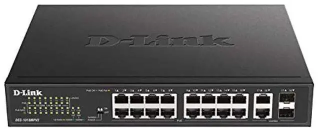 Alt view image 2 of 7 - D-Link DES-1018MPV2 Unmanaged 18-Port 10/100BASE-TX PoE Unmanaged Switch