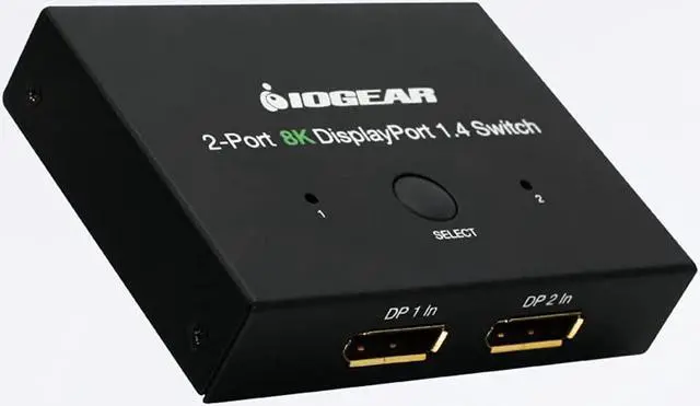 Alt view image 8 of 14 - IOGEAR 2-Port 8K DisplayPort 1.4 Switch GDP14SW2