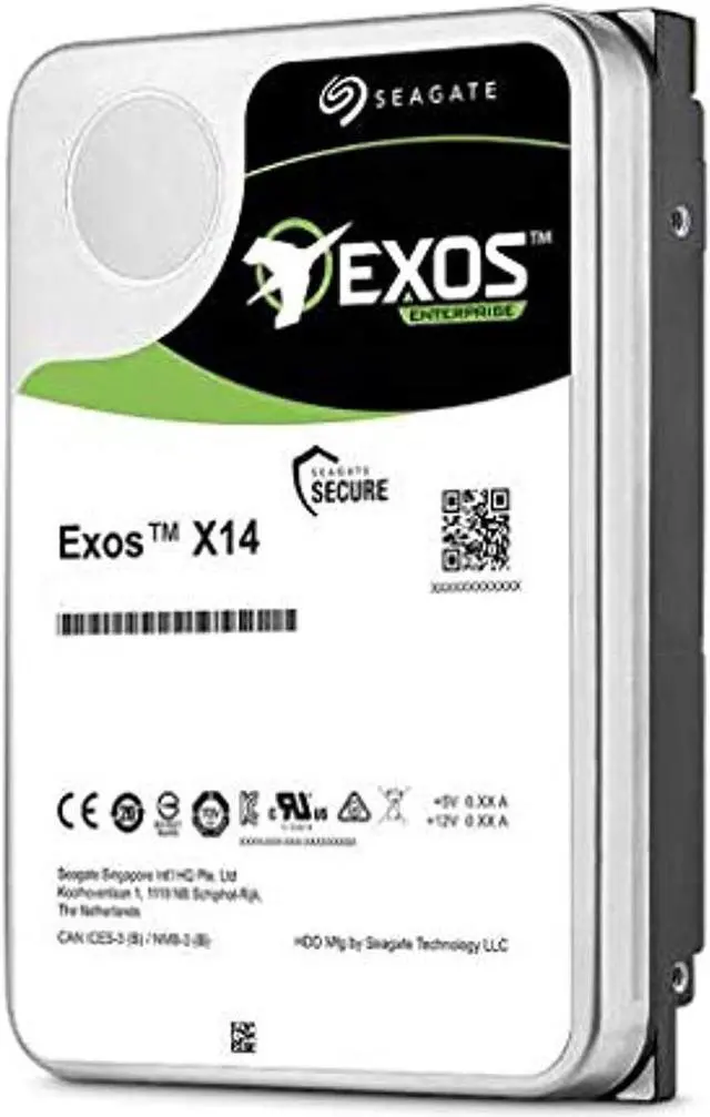 Alt view image 9 of 10 - Seagate 12TB HDD Exos X14 7200 RPM 512e/4Kn SATA 6Gb/s 256MB Cache 3.5-Inch Enterprise Hard Drive (ST12000NM0008)