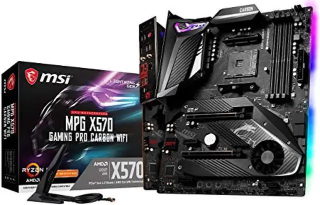 Alt view image 16 of 16 - MSI MPG X570 GAMING PRO CARBON WIFI Motherboard (AMD AM4, DDR4, PCIe 4.0, SATA 6Gb/s, M.2, USB 3.2 Gen 2, AX Wi-Fi 6, HDMI, ATX)