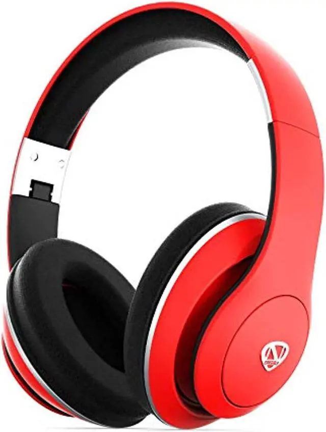Alt view image 3 of 3 - NCredible1 Bluetooth Wireless Headphones, Hi-Fi Stereo Tuned by Nick Cannon, Portable Foldable Headset - Red